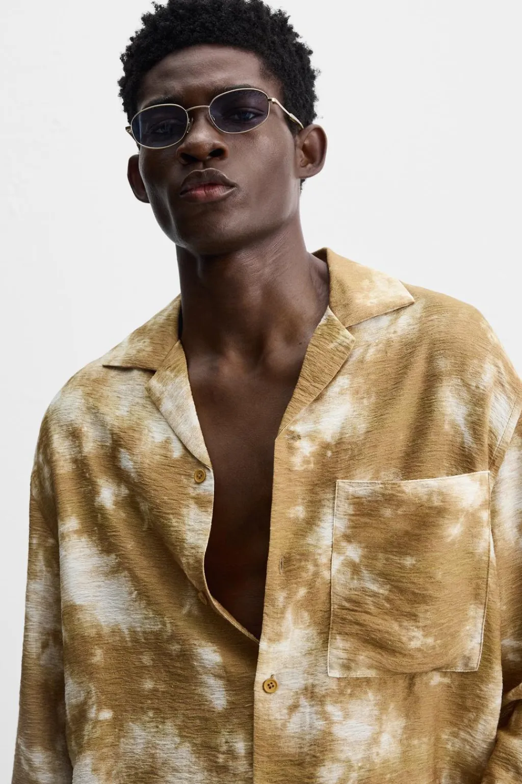 New CAMISA ESTAMPADO TIE DYE Hombre Camisas