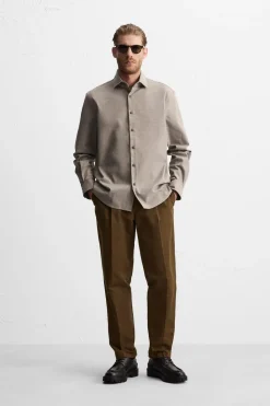 Hot CAMISA ESTRUCTURA ALGODÓN Hombre Camisas