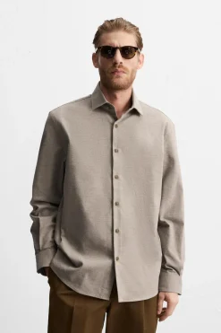 Hot CAMISA ESTRUCTURA ALGODÓN Hombre Camisas