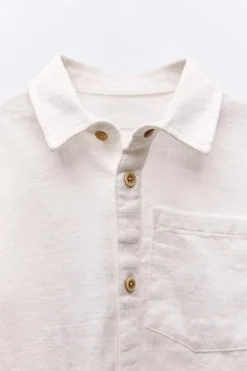 Niños ZARA 1½ - 6 Años·Camisas / Sobrecamisas|1½ - 6 Años·Trajes<CAMISA ESTRUCTURA BOLSILLO