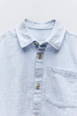 Niños ZARA 1½ - 6 Años·Camisas / Sobrecamisas|1½ - 6 Años·Trajes<CAMISA ESTRUCTURA BOLSILLO