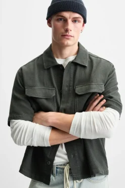 Fashion CAMISA ESTRUCTURA BOLSILLOS Hombre Camisas