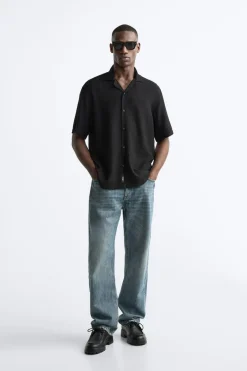 Hot CAMISA ESTRUCTURA CON VISCOSA Hombre Camisas