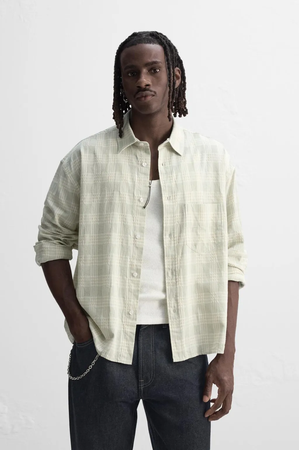 Online CAMISA ESTRUCTURA CUADROS Hombre Camisas