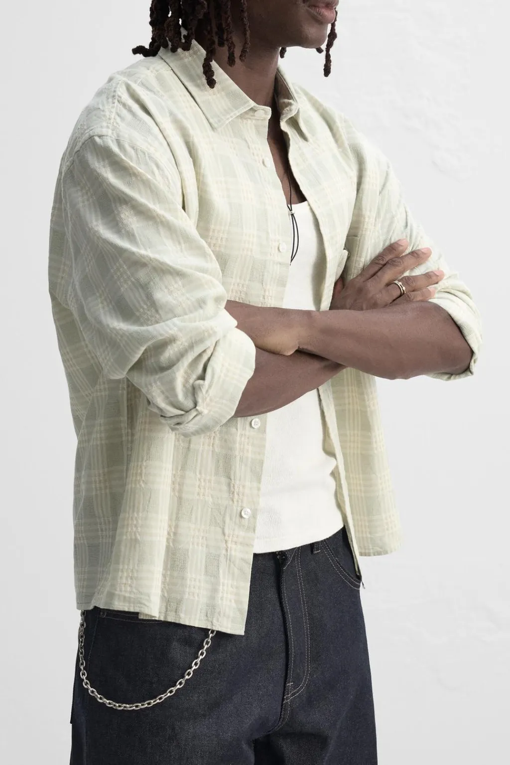 Online CAMISA ESTRUCTURA CUADROS Hombre Camisas