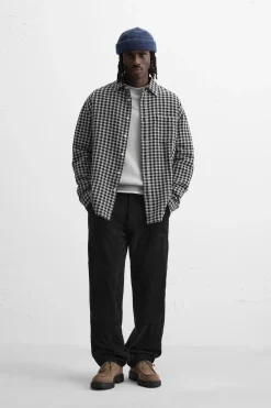 New CAMISA ESTRUCTURA CUADROS Hombre Camisas