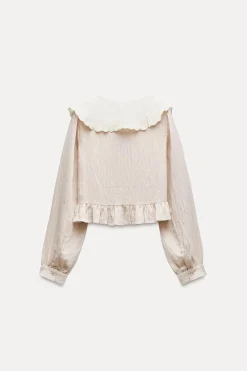 Online CAMISA ESTRUCTURA CUELLO BOBO Mujer Camisas / Blusas