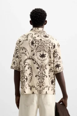 Clearance CAMISA ESTRUCTURA ESTAMPADA Hombre Camisas