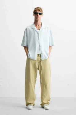 New CAMISA ESTRUCTURA LAVADA Hombre Camisas