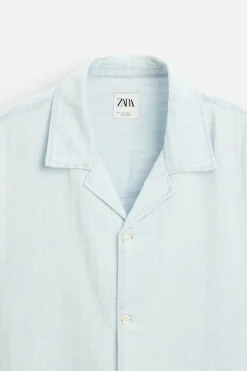 New CAMISA ESTRUCTURA LAVADA Hombre Camisas