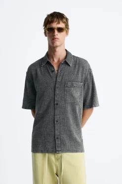 Discount CAMISA ESTRUCTURA LAVADA Hombre Camisas
