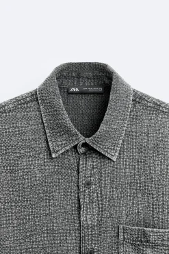 Discount CAMISA ESTRUCTURA LAVADA Hombre Camisas