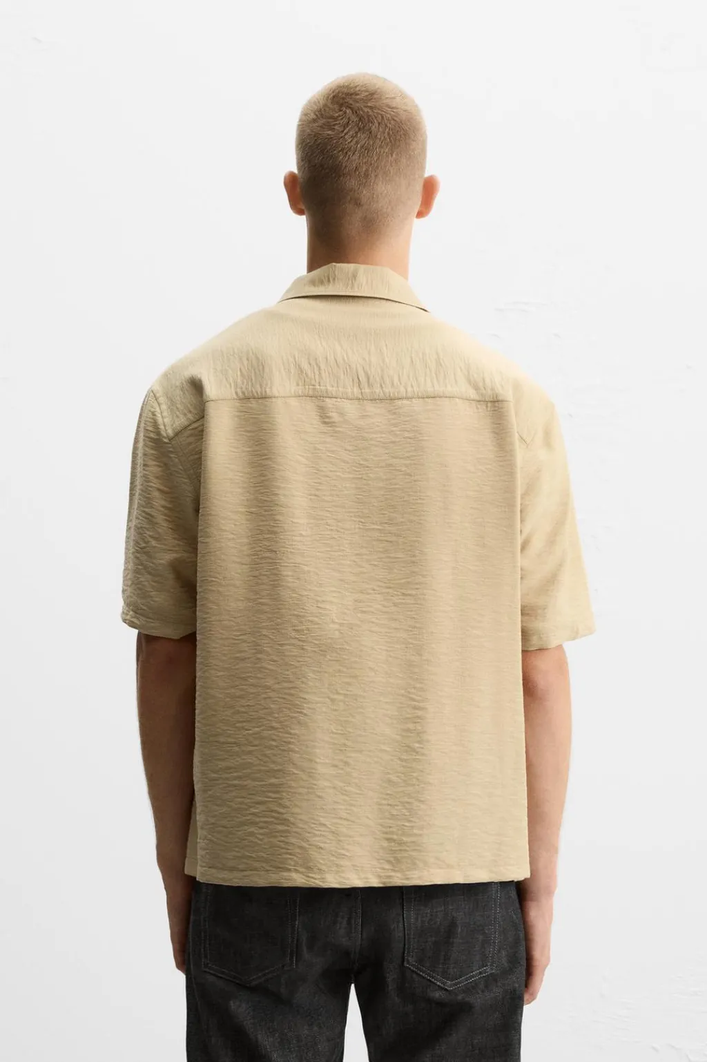 New CAMISA ESTRUCTURA MEZCLA VISCOSA Hombre Camisas