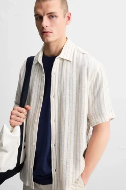 New CAMISA ESTRUCTURA RAYAS Hombre Camisas