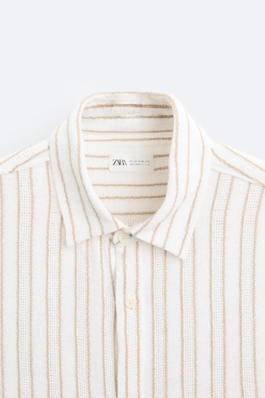 New CAMISA ESTRUCTURA RAYAS Hombre Camisas