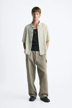 Hot CAMISA ESTRUCTURA RAYAS Hombre Camisas