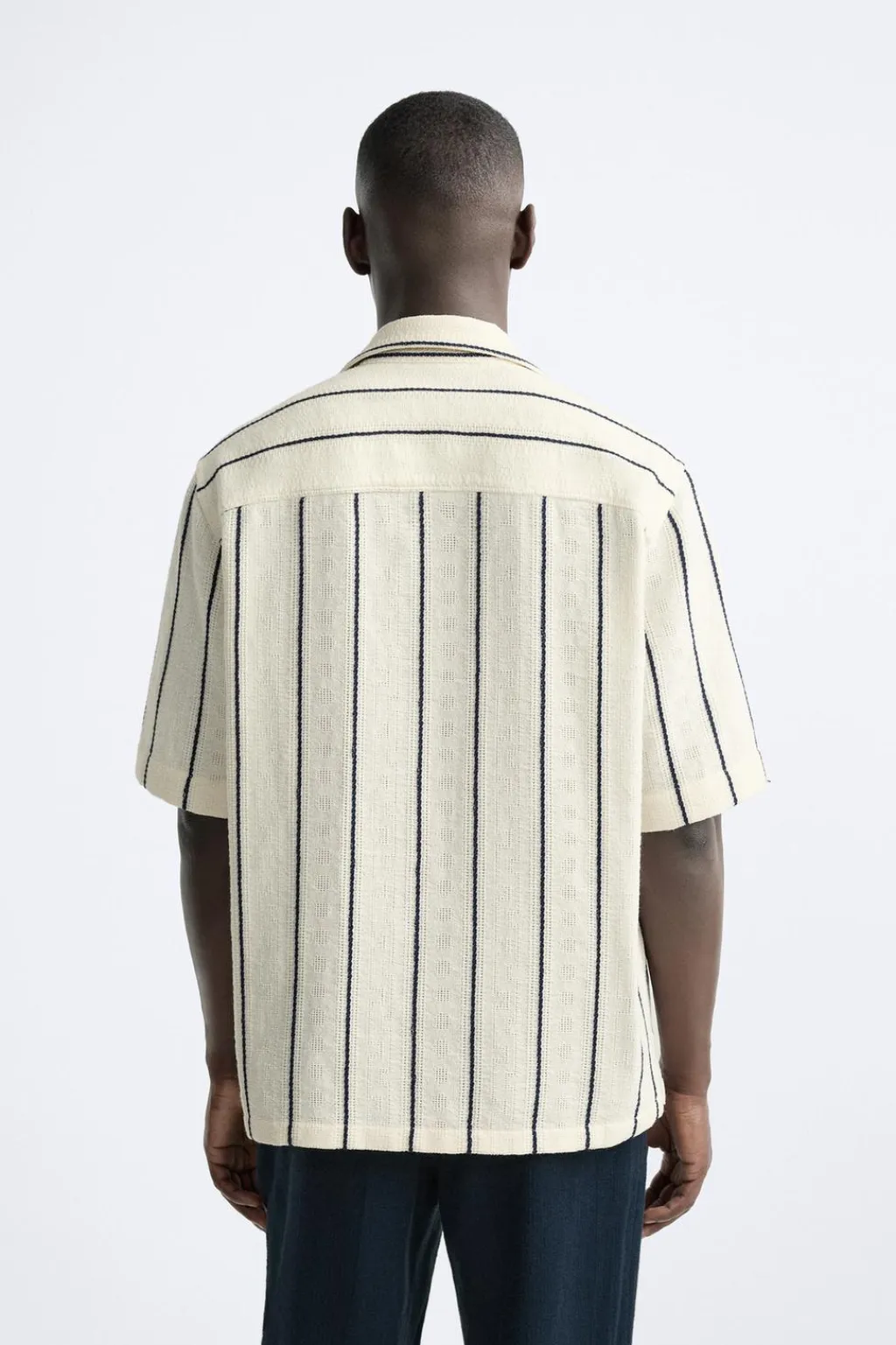 New CAMISA ESTRUCTURA RAYAS Hombre Camisas