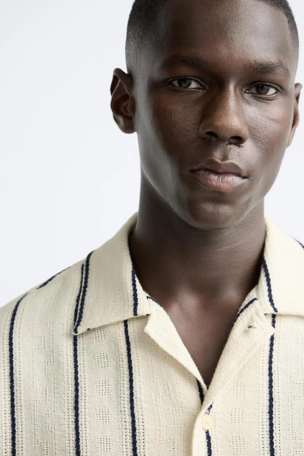 New CAMISA ESTRUCTURA RAYAS Hombre Camisas