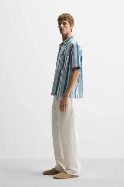 Hot CAMISA ESTRUCTURA RAYAS Hombre Camisas