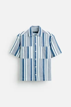 Hot CAMISA ESTRUCTURA RAYAS Hombre Camisas