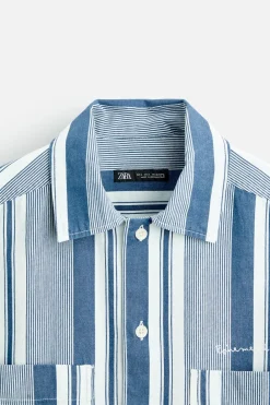 Hot CAMISA ESTRUCTURA RAYAS Hombre Camisas