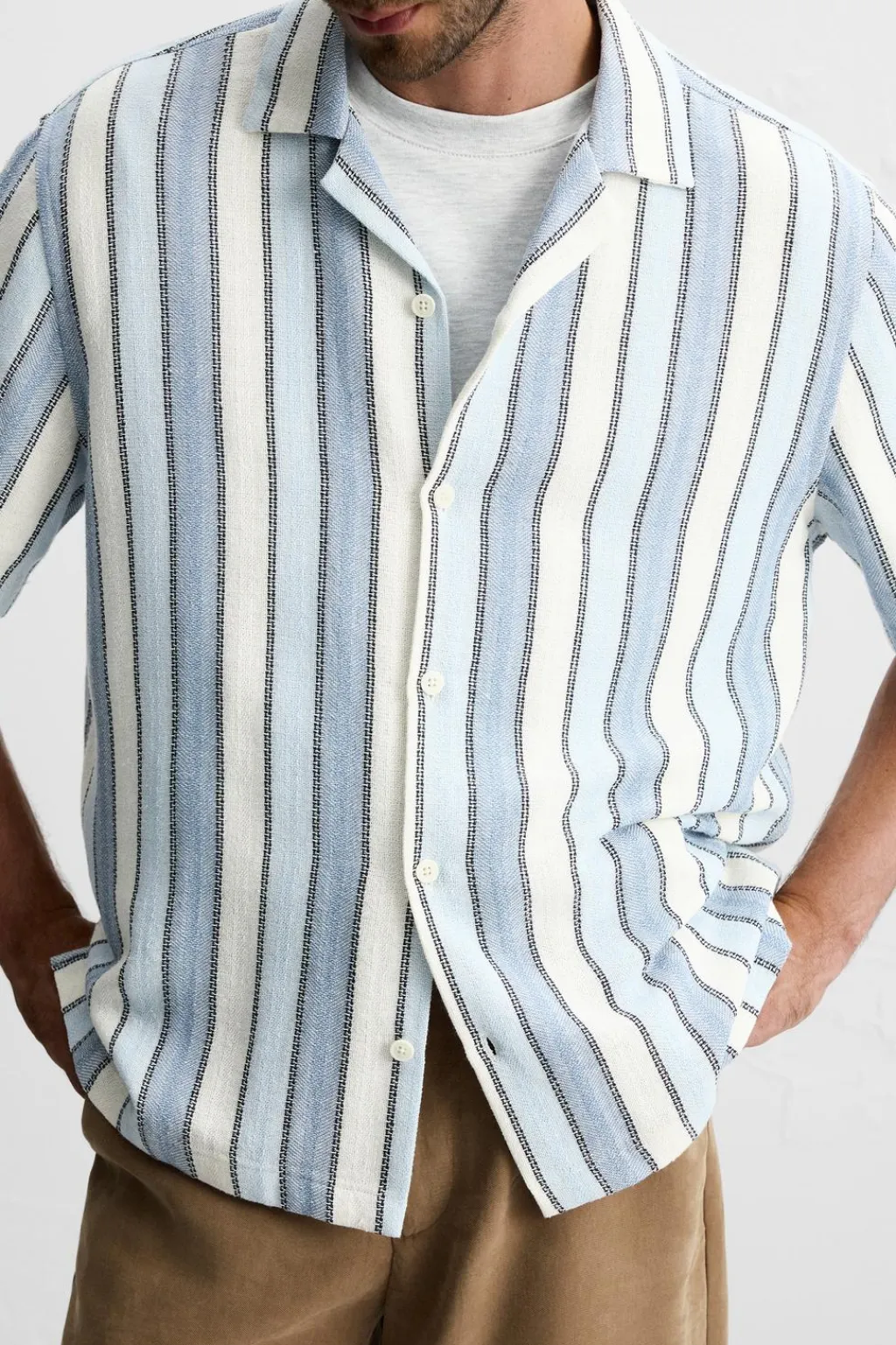 Online CAMISA ESTRUCTURA RAYAS Hombre Camisas