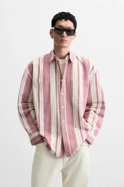 Discount CAMISA ESTRUCTURA RAYAS Hombre Camisas