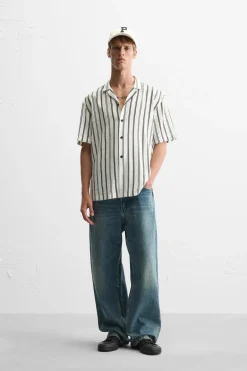 Fashion CAMISA ESTRUCTURA RAYAS Hombre Camisas