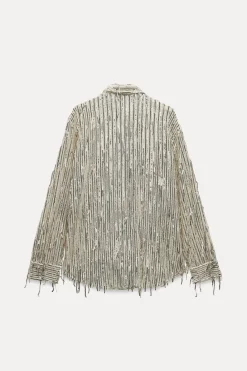 Hot CAMISA FLECOS LENTEJUELAS Mujer Camisas / Blusas