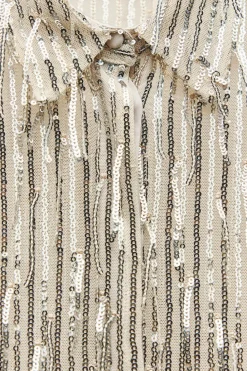 Hot CAMISA FLECOS LENTEJUELAS Mujer Camisas / Blusas