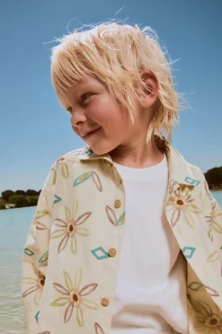 Niños ZARA 1½ - 6 Años·Camisas / Sobrecamisas<CAMISA FLORES Y ROMBOS
