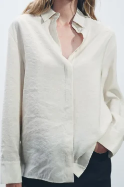 Sale CAMISA FLUIDA BOTONES ZW COLLECTION Mujer Camisas / Blusas