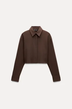 Outlet CAMISA FLUIDA CROP Mujer Camisas / Blusas