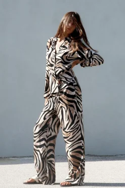 Fashion CAMISA FLUIDA ESTAMPADO ANIMAL Mujer Camisas / Blusas