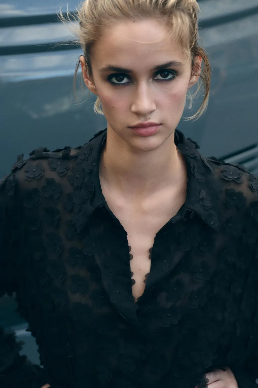 New CAMISA FLUIDA ESTRUCTURA FLORES Mujer Camisas / Blusas