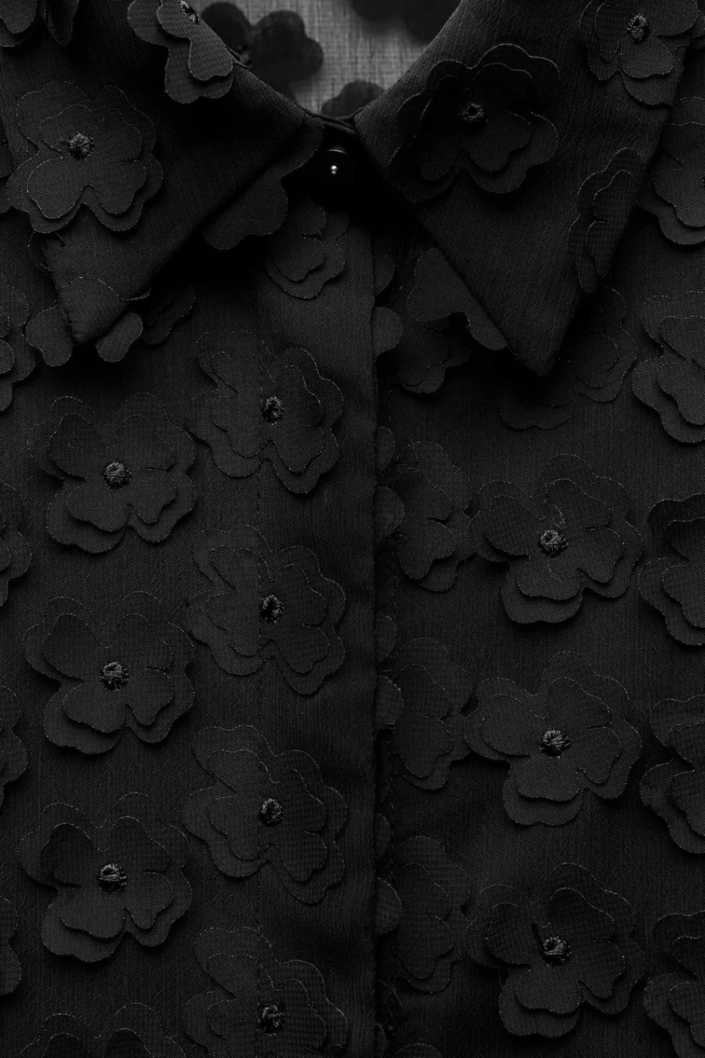 New CAMISA FLUIDA ESTRUCTURA FLORES Mujer Camisas / Blusas