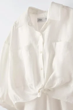 Niños ZARA 6 - 14 Años·Blusas / Camisas<CAMISA FLUIDA NUDO