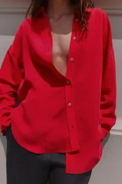 Clearance CAMISA FLUIDA OVERSIZE Mujer Camisas / Blusas