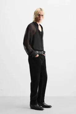 Hot CAMISA FLUIDA SEMITRANSPARENTE Hombre Camisas