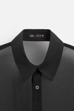 Hot CAMISA FLUIDA SEMITRANSPARENTE Hombre Camisas