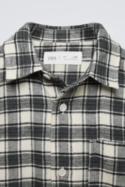 Niños ZARA 6 - 14 Años·Camisas / Sobrecamisas<CAMISA FRANELA CUADROS