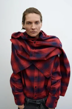 Clearance CAMISA FRANELA CUADROS ZW COLLECTION Mujer Camisas / Blusas