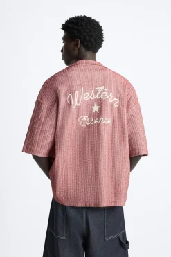 Discount CAMISA JACQUARD BORDADO Hombre Camisas