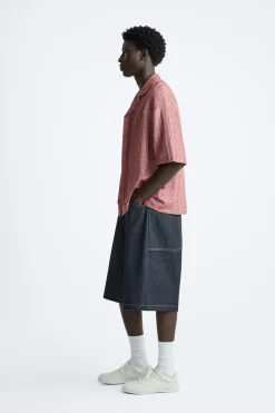 Discount CAMISA JACQUARD BORDADO Hombre Camisas