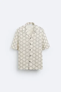 Discount CAMISA JACQUARD CALADOS Hombre Camisas