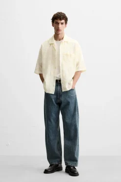 Online CAMISA JACQUARD CUADROS Hombre Camisas