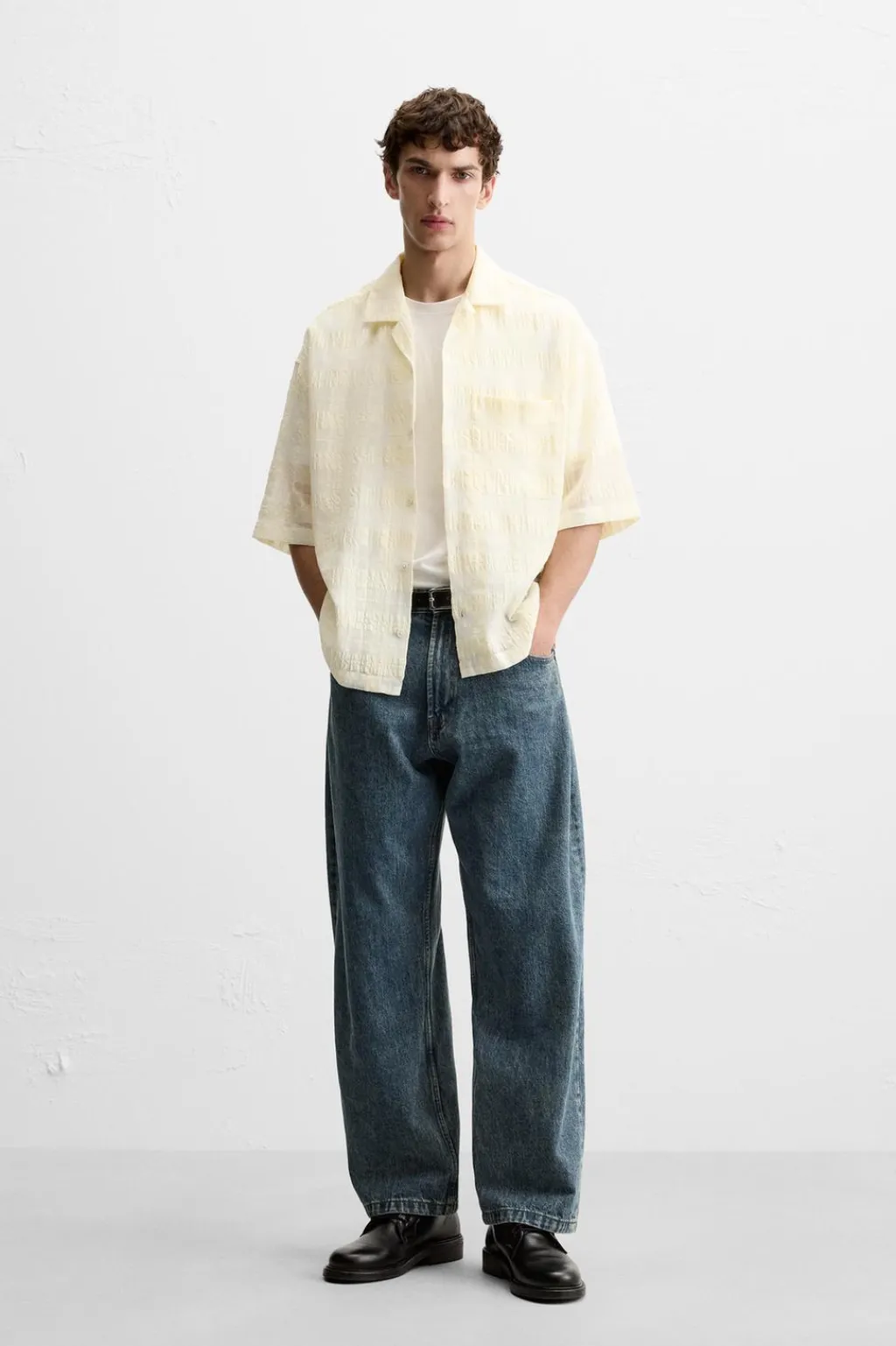 Online CAMISA JACQUARD CUADROS Hombre Camisas