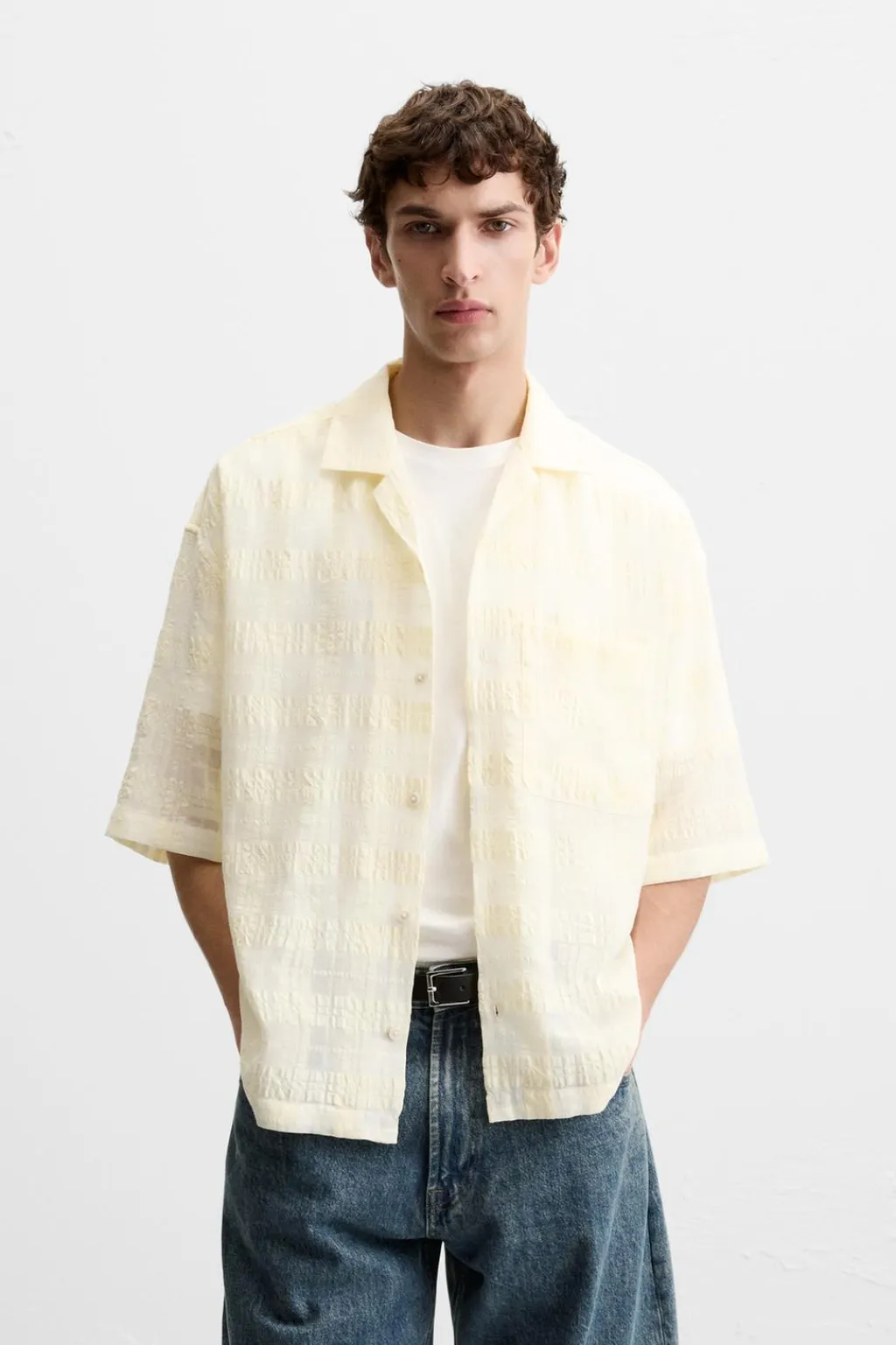 Online CAMISA JACQUARD CUADROS Hombre Camisas