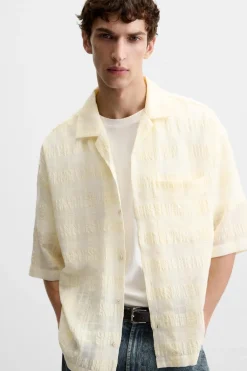 Online CAMISA JACQUARD CUADROS Hombre Camisas