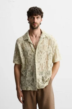 Hot CAMISA JACQUARD FLORAL Hombre Camisas